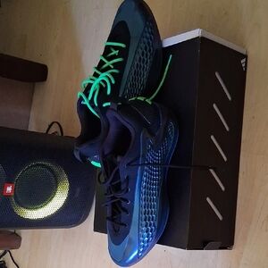 Adidas Black and Blue Athletic Performance Shoes